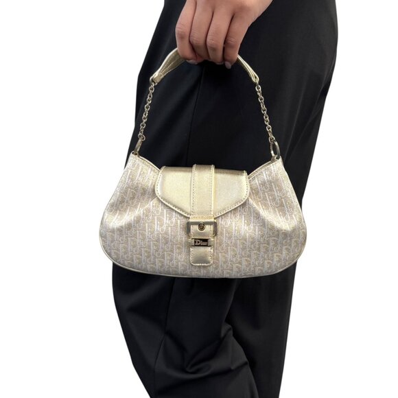 Christian Dior Vintage 2002 Trotter Monogram Chain Mini Bag Pchette [106217] - Picture 3 of 16